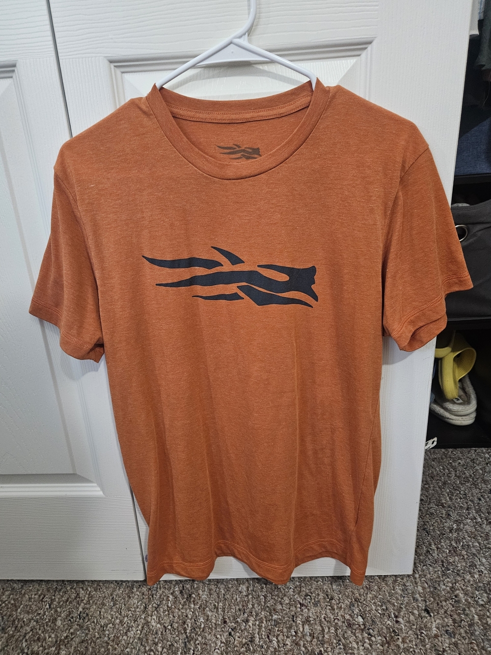 Sitka Brand. Men's Orange Graphic Crewneck T-Shirt